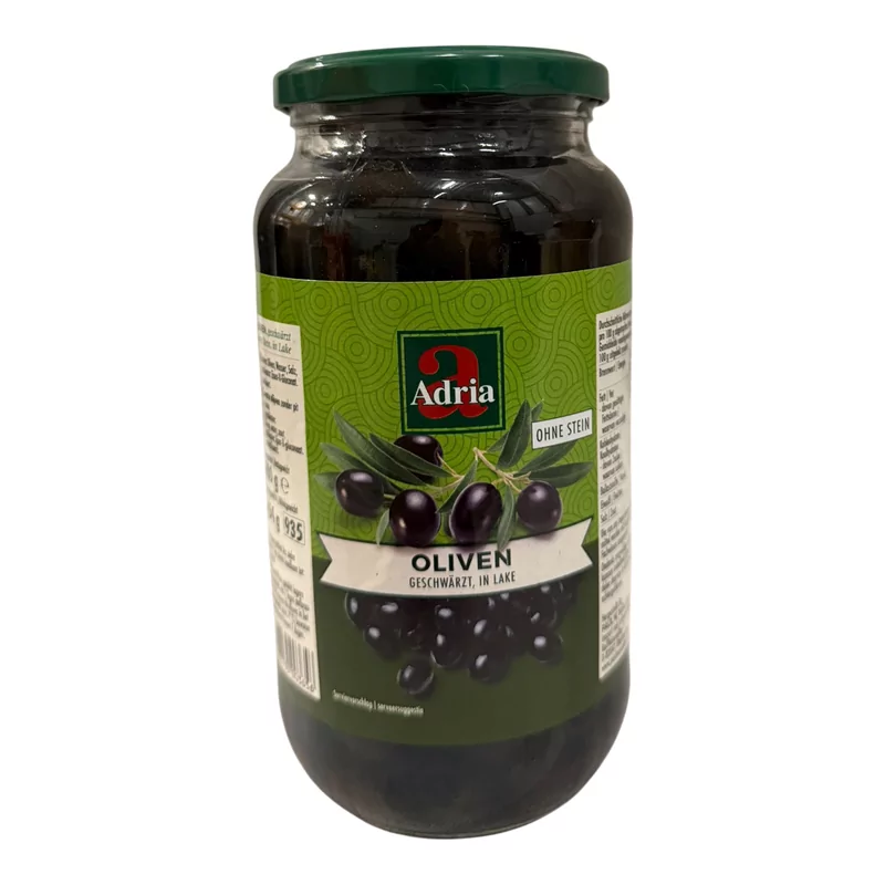ADRIA Olijven Zwart Ontpit 935ml